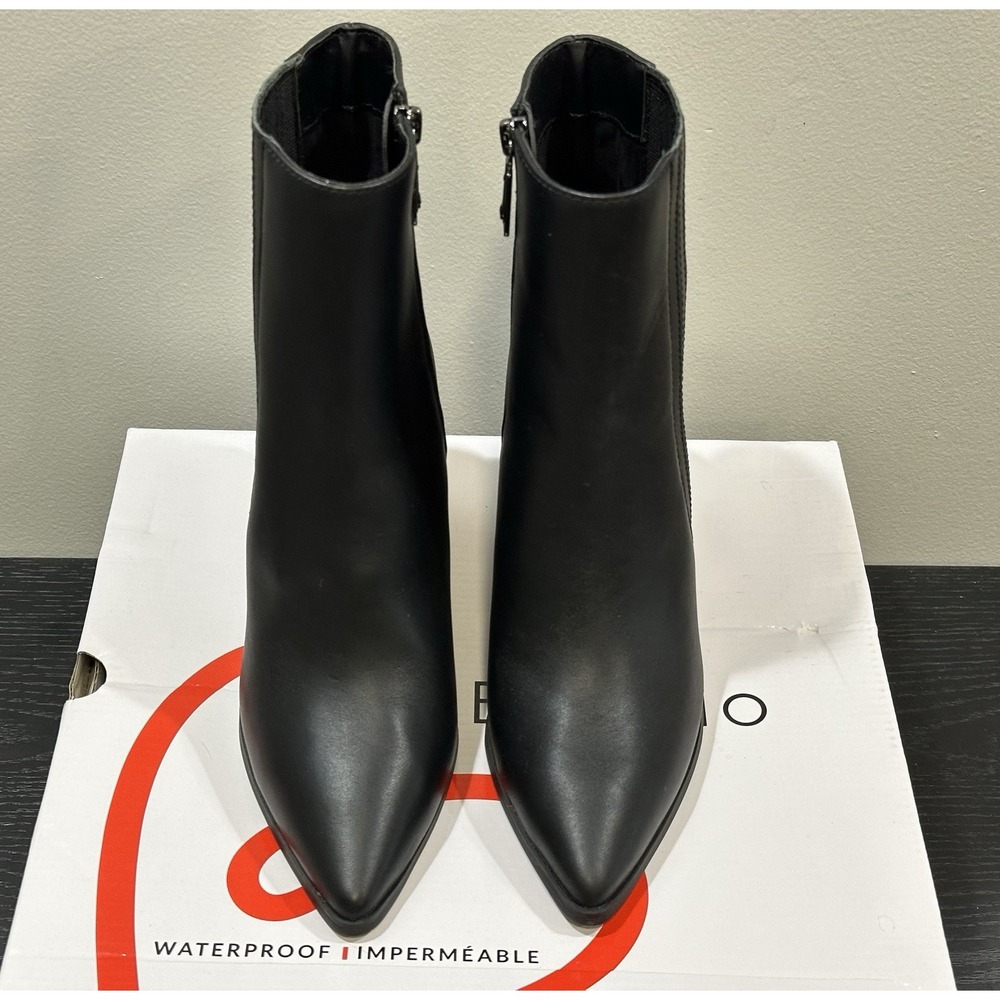 Blondo Women's Ankle Boot Black Leather Sz 6 Waterproof Zip Up NEW - Picture 6 of 10